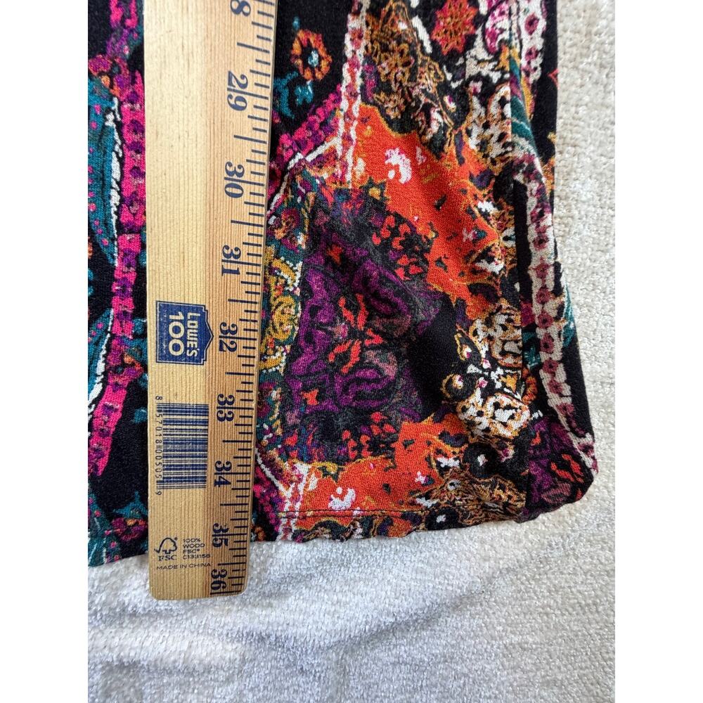 Free People Women Large Black Long Sleeve Knee Length Artsy Goth Carnival Dress - Picture 8 of 11